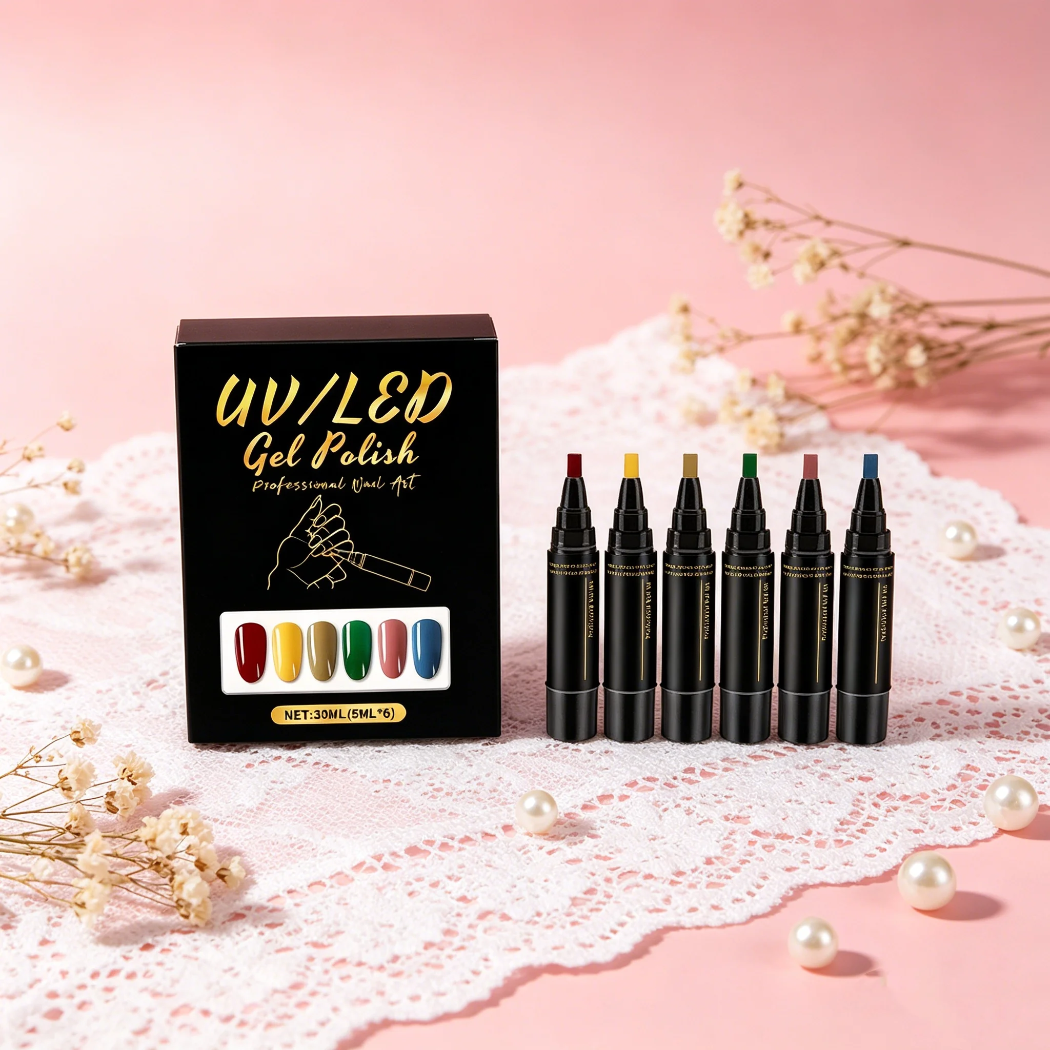 6 Kleurrijke Nagellak Pen Set - Coloured Gel Set recensie en prijs
