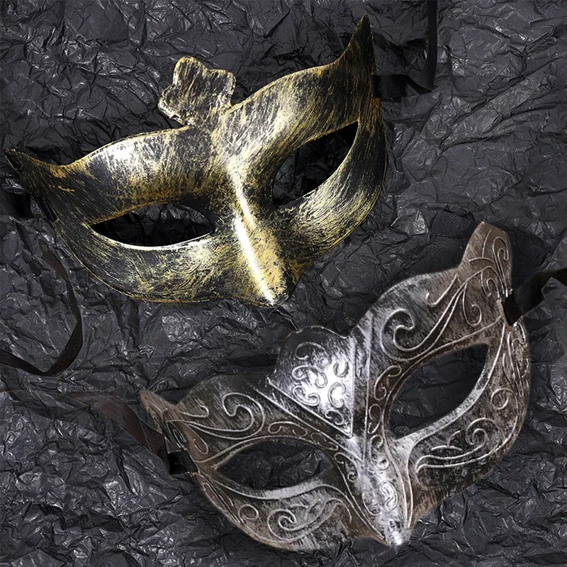 Antike Silber Gold halbe Gesichts maske Frauen Männer Retro Halloween sexy Augen maske Karneval Kleid Maske Kostüm Party Requisiten Cosplay