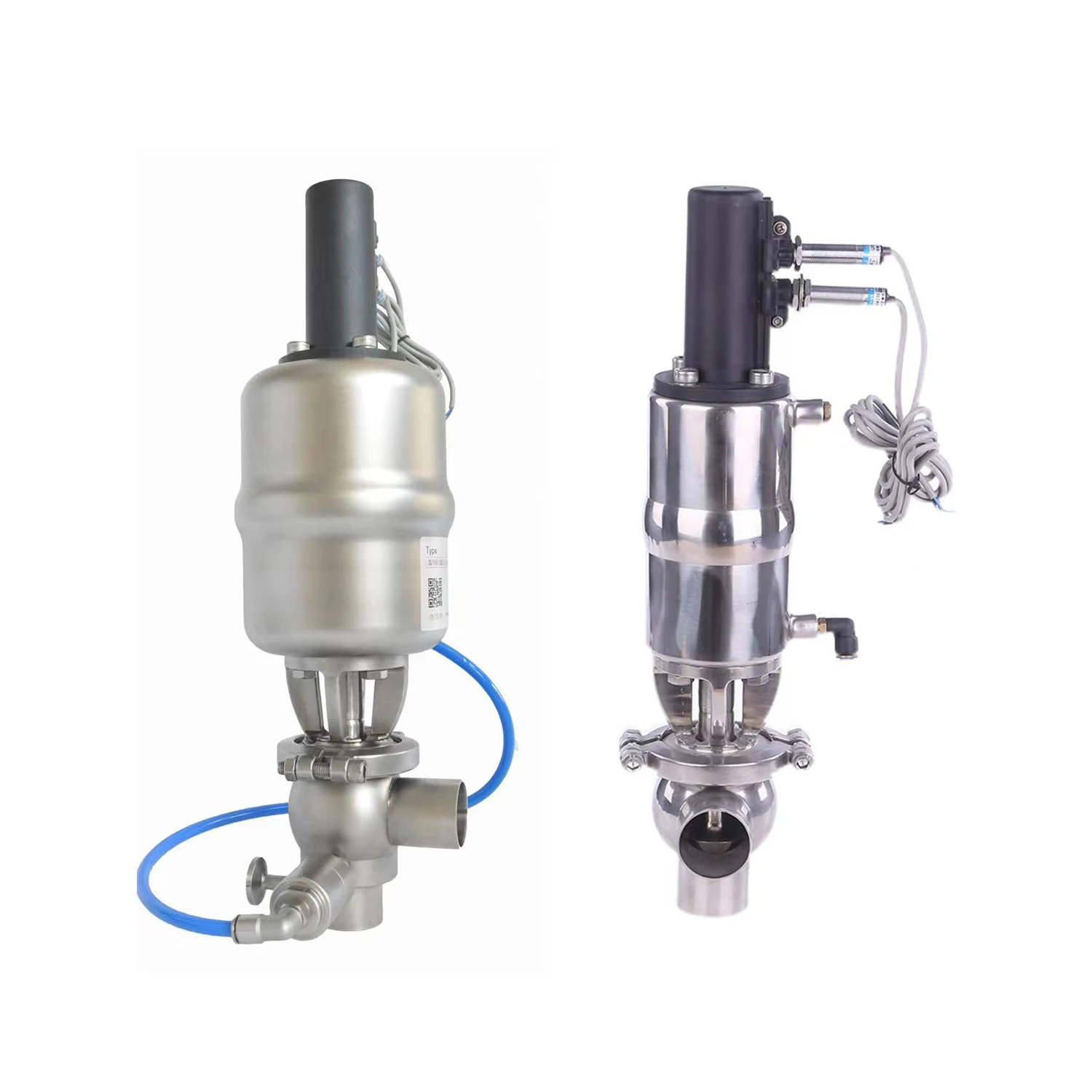 

1 Inch Sanitary Stainless Steel Single Seat Diverter Control Valve Pneumatic Mixproof Valves Food Grade Clamp Mixproof Valve