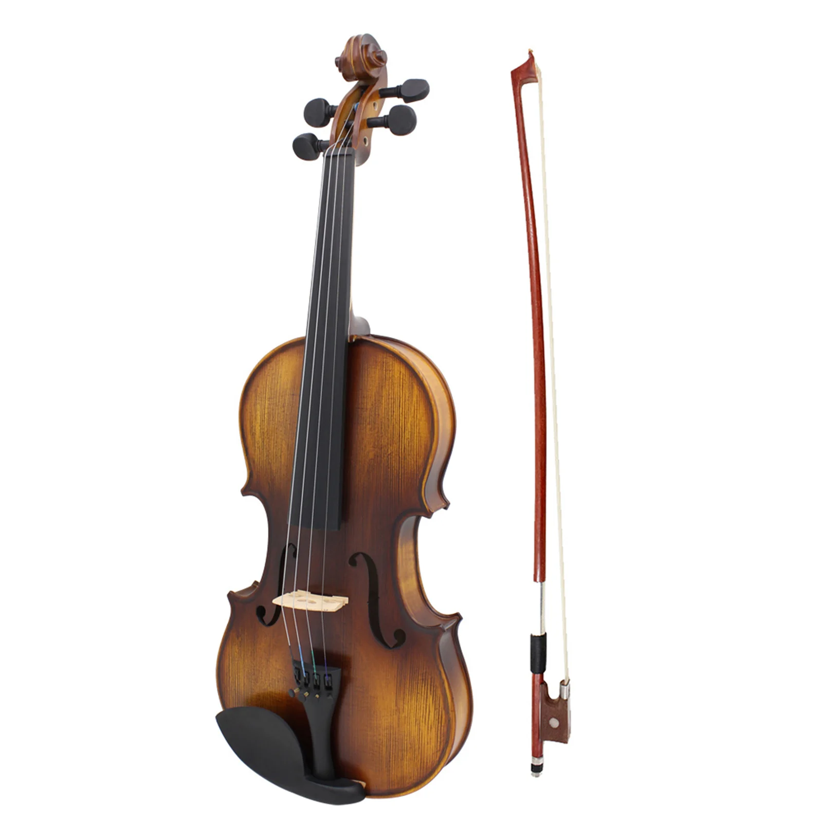 

AV-508 4/4 Full Size Acoustic Violin Fiddle Kit Solid Wood Matte Finish Spruce Face Board 4-String Instrument with Hard Case