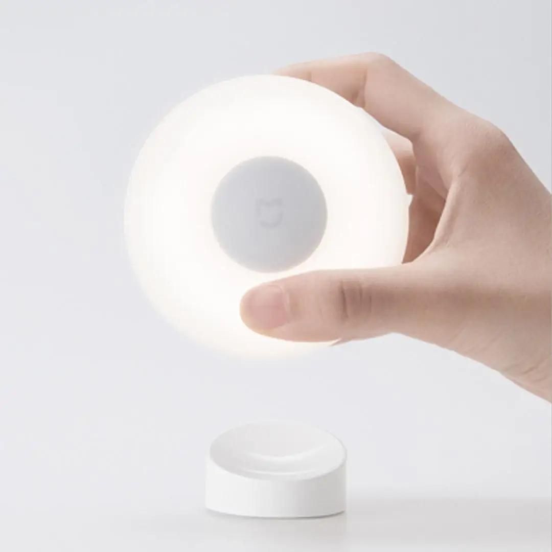 Xiaomi Mijia Night Light 2 360°Rotation Magnetic Human Infrared Light Dual Sensor Mini Wall Light 2800K Warm Yellow 2 Level Adju