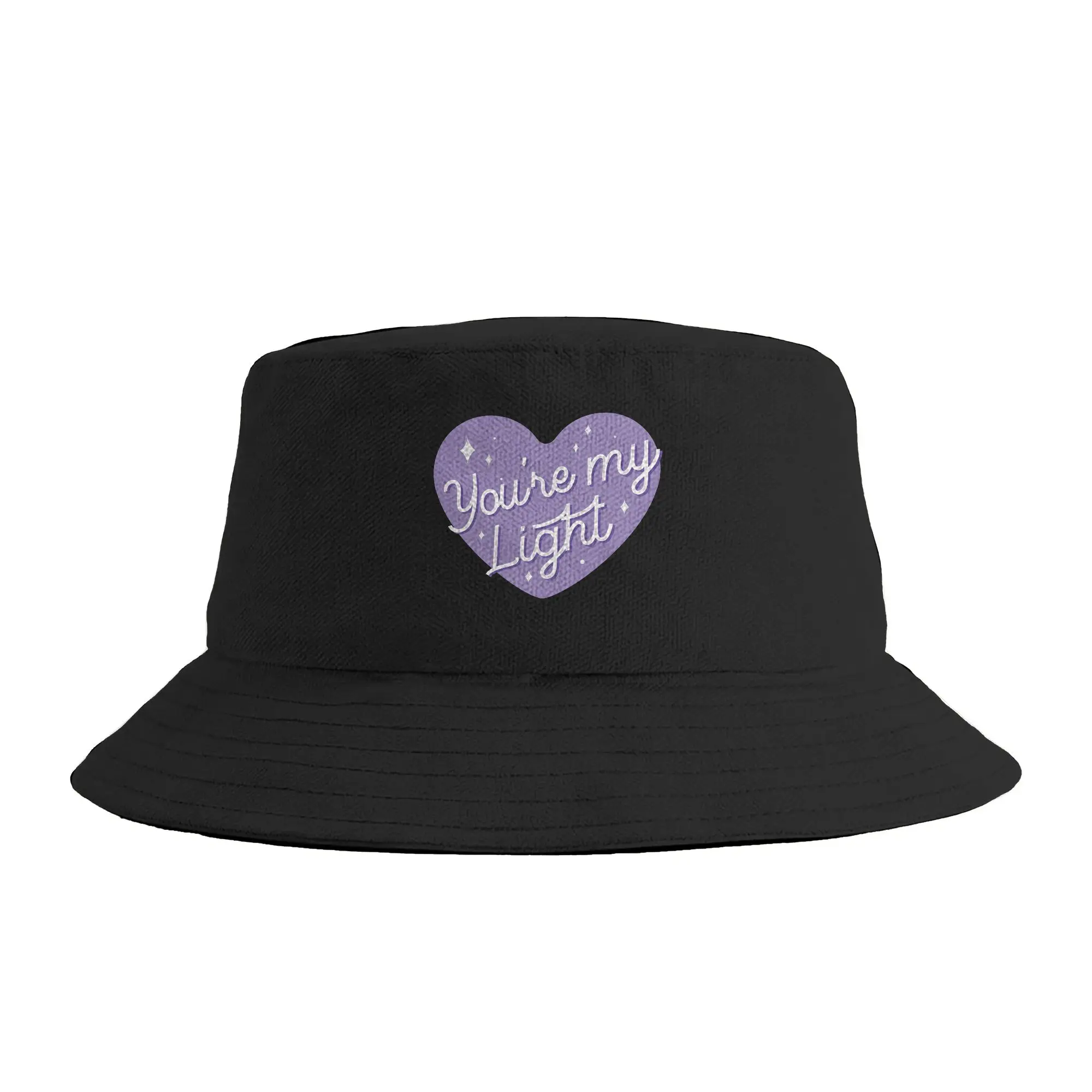 Unisex Kpop Music You‘re my light Bucket Hat  Personality Fisherman Hats Summer Classic Travel Hiking Caps Hip Hop Graphic Hat