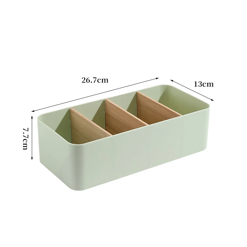 4-Compartment Divider Box, Portable Storage Box, Multifunctional, Stackable, Modern Solution for Schools, Offices, and Desktops view 3