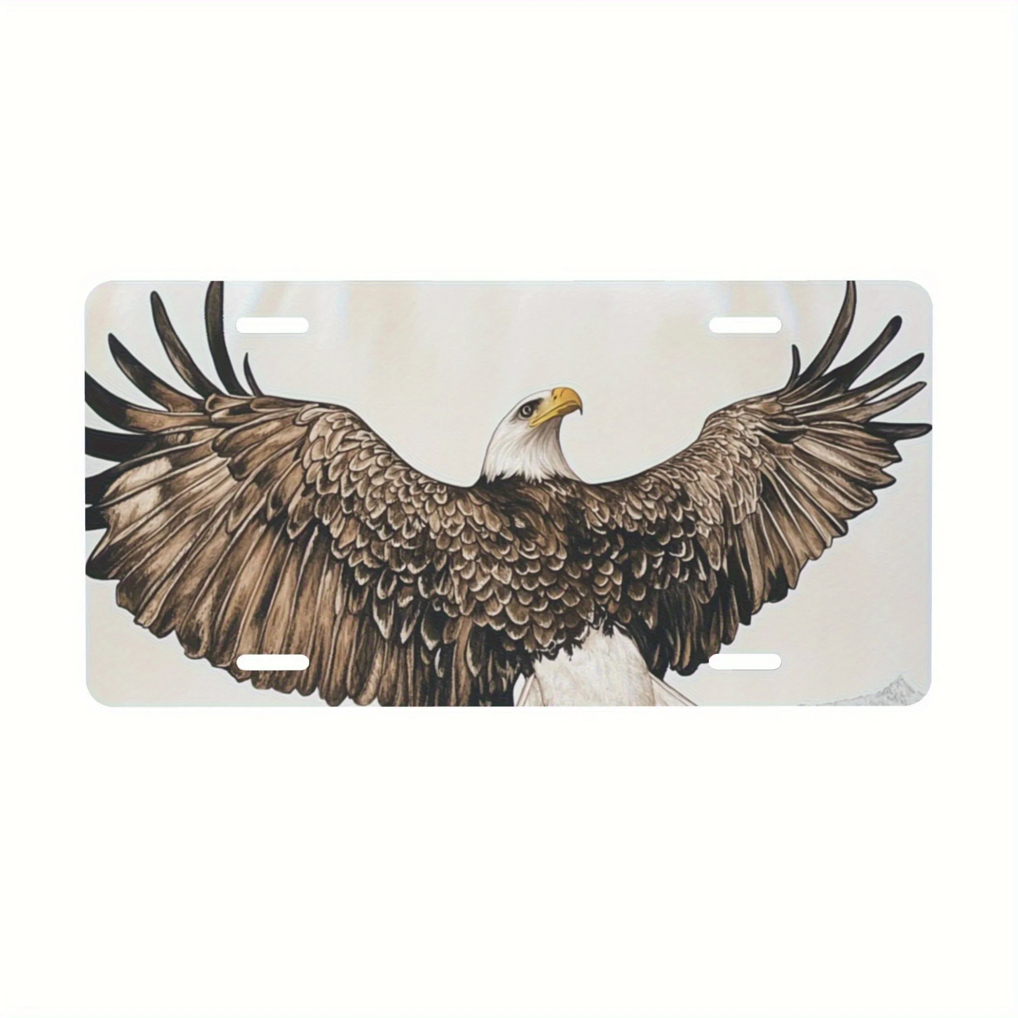 2D Flat Printing, 1pc, Eagle Brand Aluminum Decorative Sign, Male and Female 15.24x30.48 cm for decoration only for Decoration,