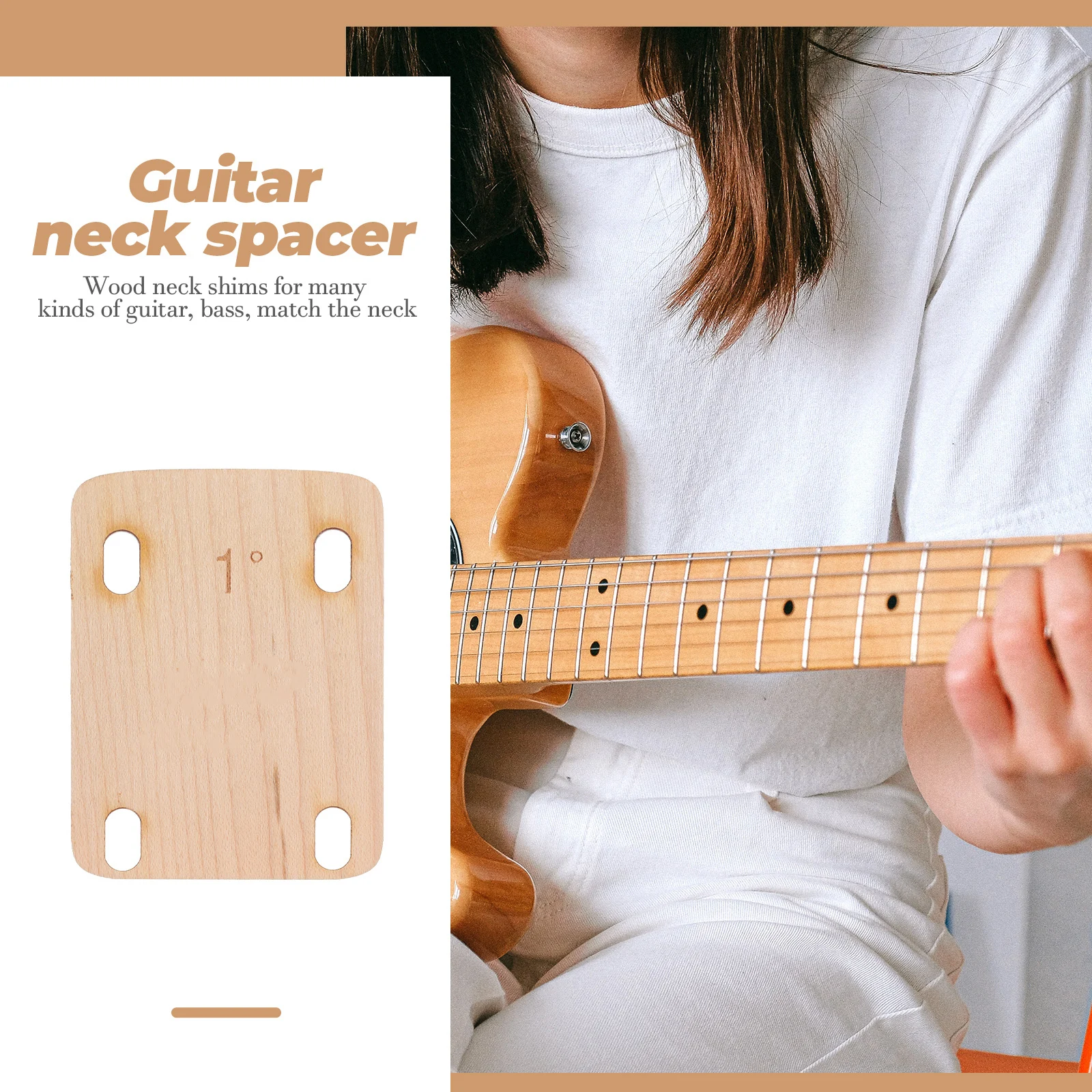 

Guitar Spacers Neck Shims Replacement Plate Bolt-on Reinforcing Electric Heightening Parts