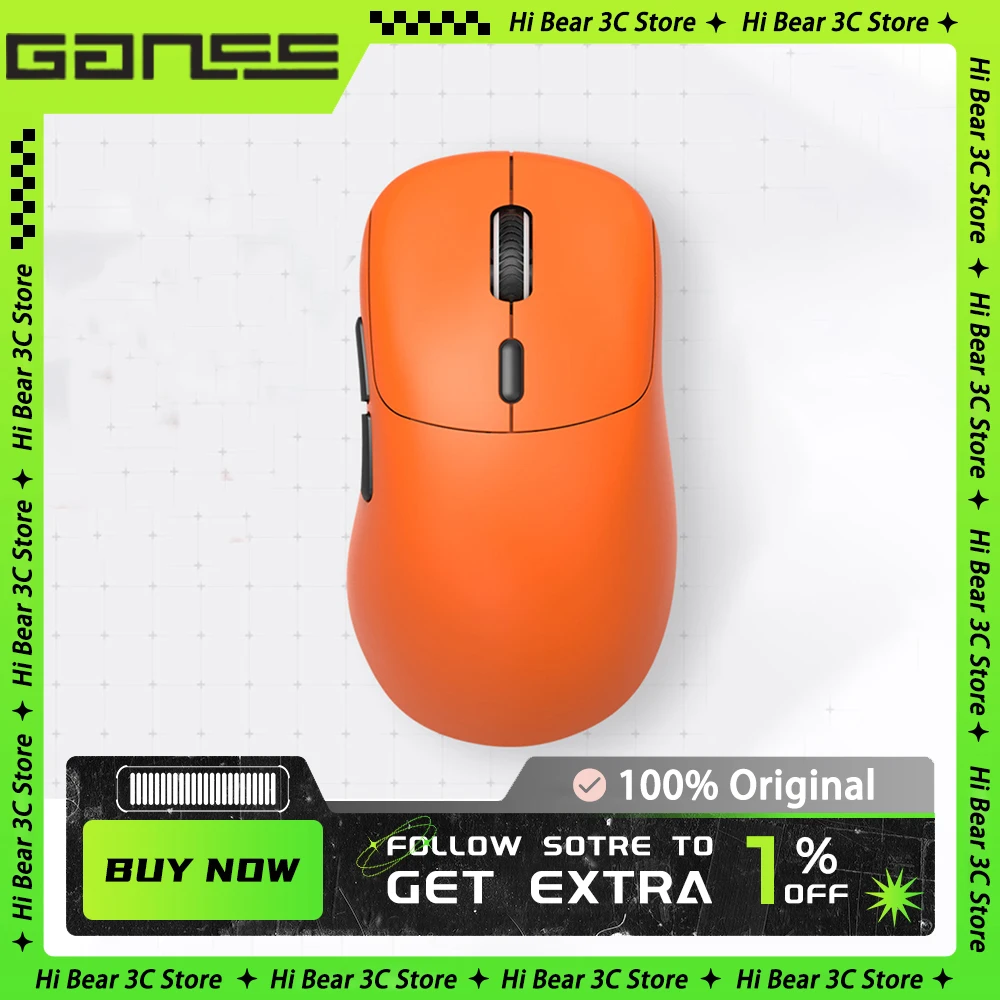 

GANSS FLX3 Wireless Mouse 4K Paw3395 Sensor Three Mode Gaming Mouse Lightweight Rgb Ergonomics Office Pc Gamer Mac Win Gifts