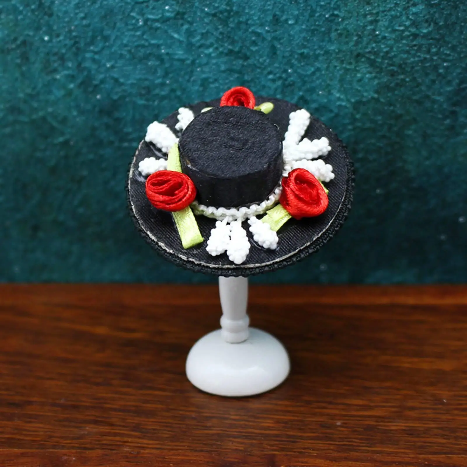 2-6pack Miniature Hat with Stand Textile Miniature Hat Stand European-Style for