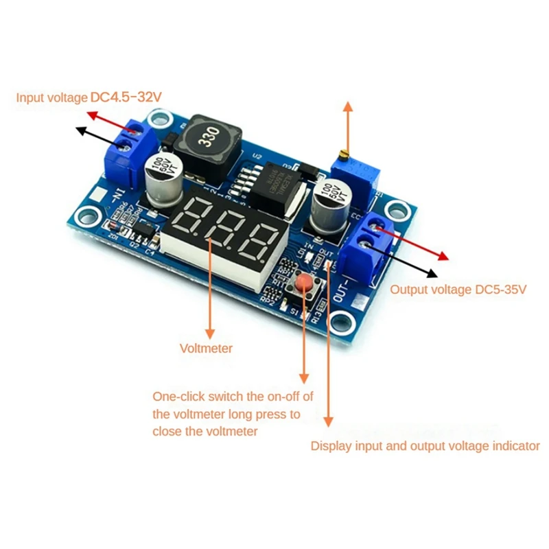 XL6009 4A Moduł wzmacniający DC-DC 4,5–32 V do 5–35 V Regulowany moduł zasilania Moduł podwyższający o niskim tętnieniu