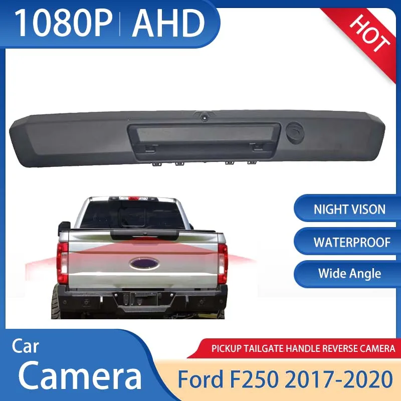 AHD 1080P камера заднего вида, ручка задней двери HC3Z-9943400-NB, водонепроницаемая, ночного видения, подходит для Ford F250 2017 2018 2019 2020