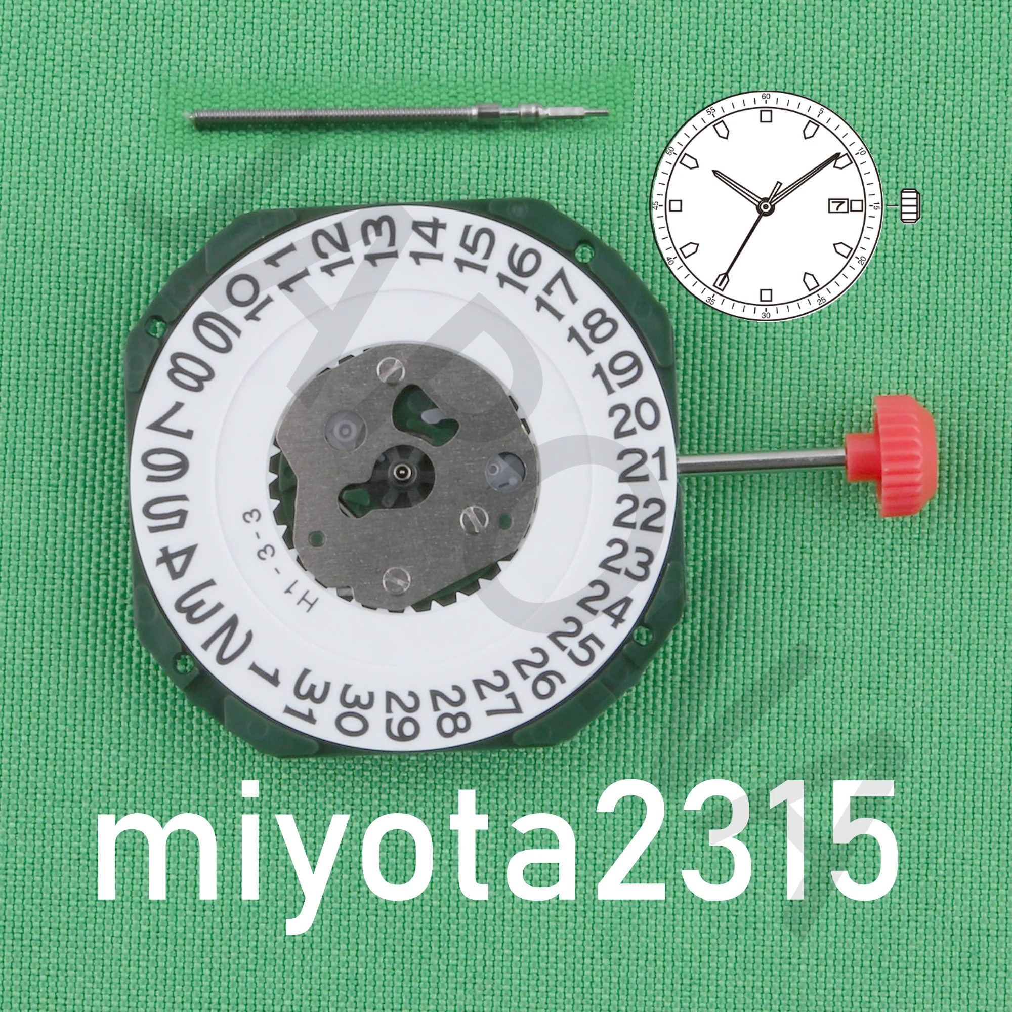 2315 movement miyota 2315 Standard movement with date display japan movement Three Hands Calendar Date Metal quartz movement