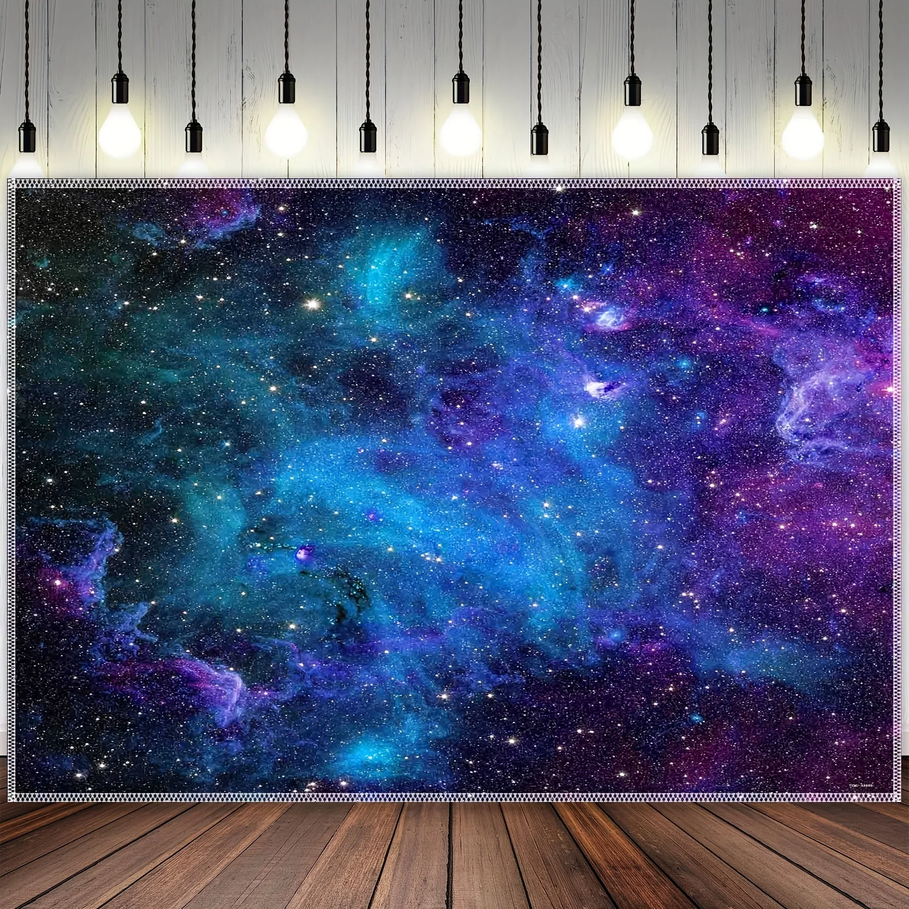 Outer space stars galaxy polyester photographic background, cosmic planets Milky Way party photo background tapestry