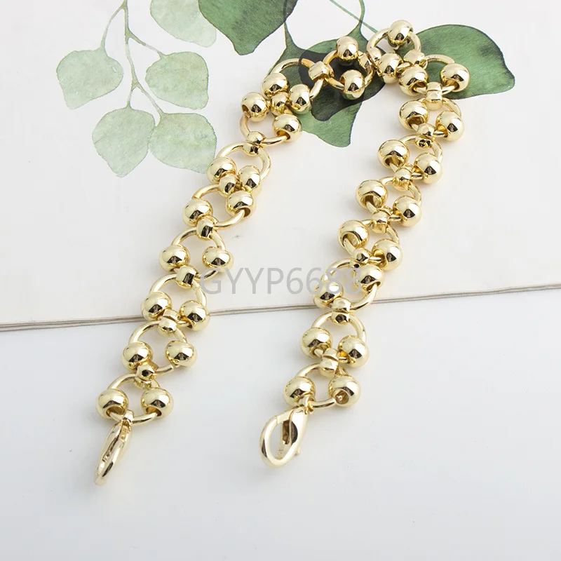 1-5 pieces 2mm thick Light gold Iron bag chain strap purse accessories chain belt with 1 pair hook