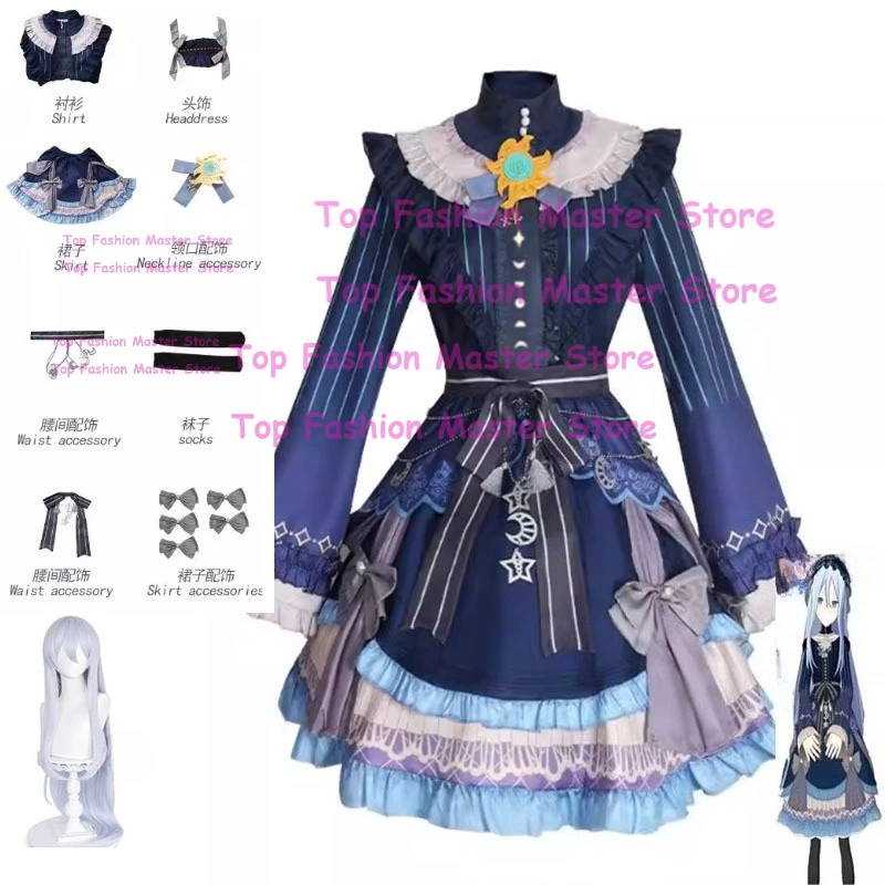 

Project SEKAI PJSK Yoisaki Kanade Star Skirt Cosplay Costume Cute Lolita Dress Women's Halloween Anime Outfit