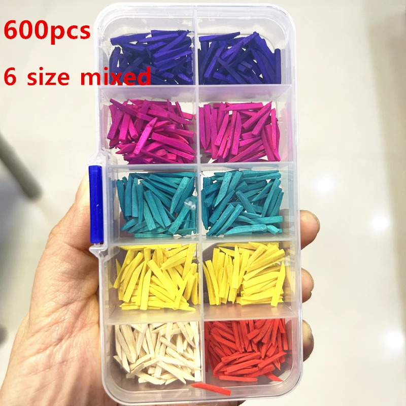 

600pcs Dental Disposable Restoration Interdental Composite Contoured wood wooden wedges interdental wizard dental material