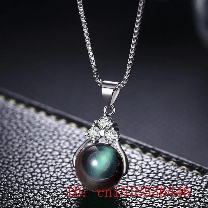 925 Zilvergroene Jade Chalcedoon Ronde Agaat 12Mm Kralen Hanger Amuletten Mascottes Fijne Sieraden Vrouwen Cadeau Op Maat Ketting