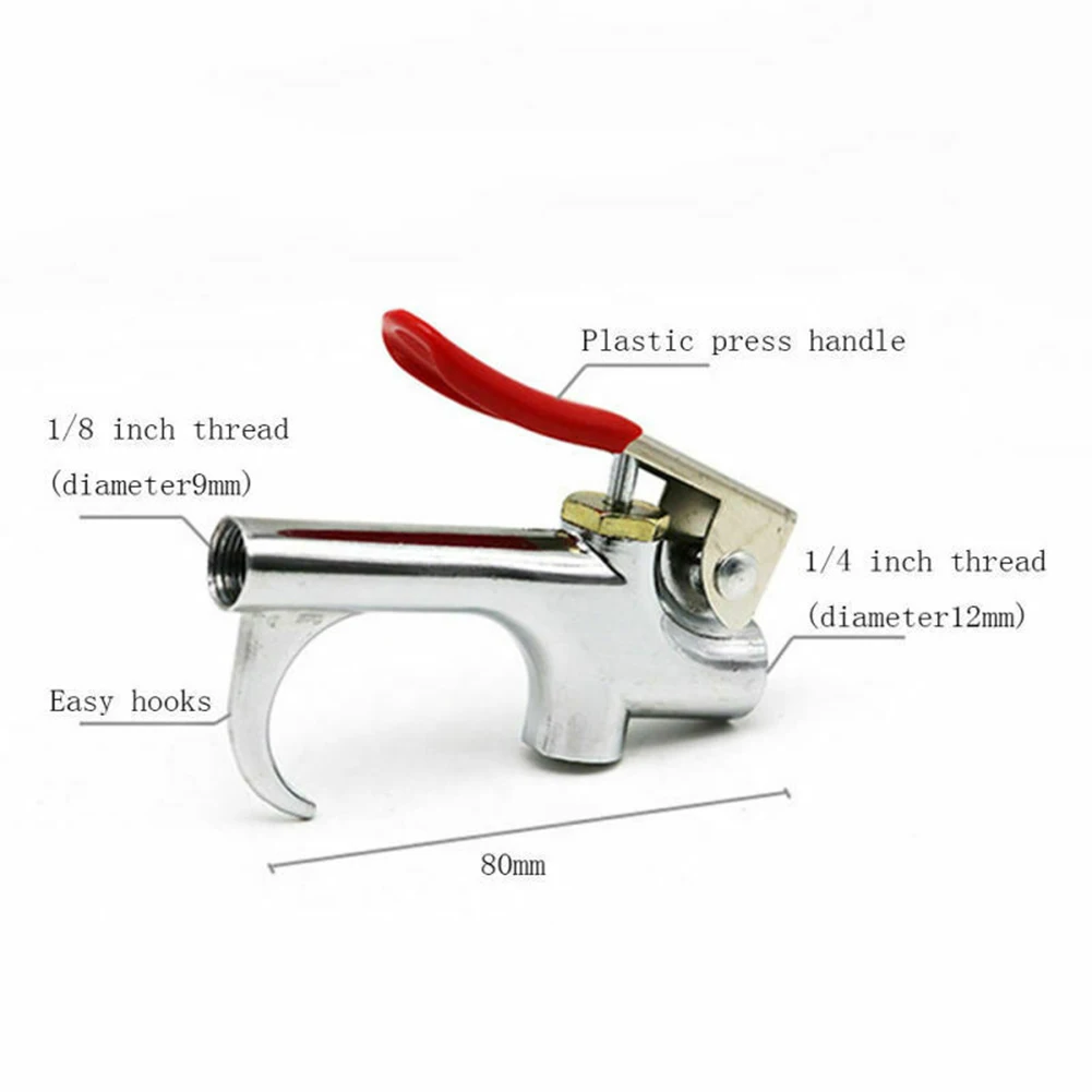 7 Pcs Air Compressor Blow Nozzle Tip Kit Zinc Alloy Inflation Needle Blower Tool Set For Cleaning Dust Debris From Car Engine Ti
