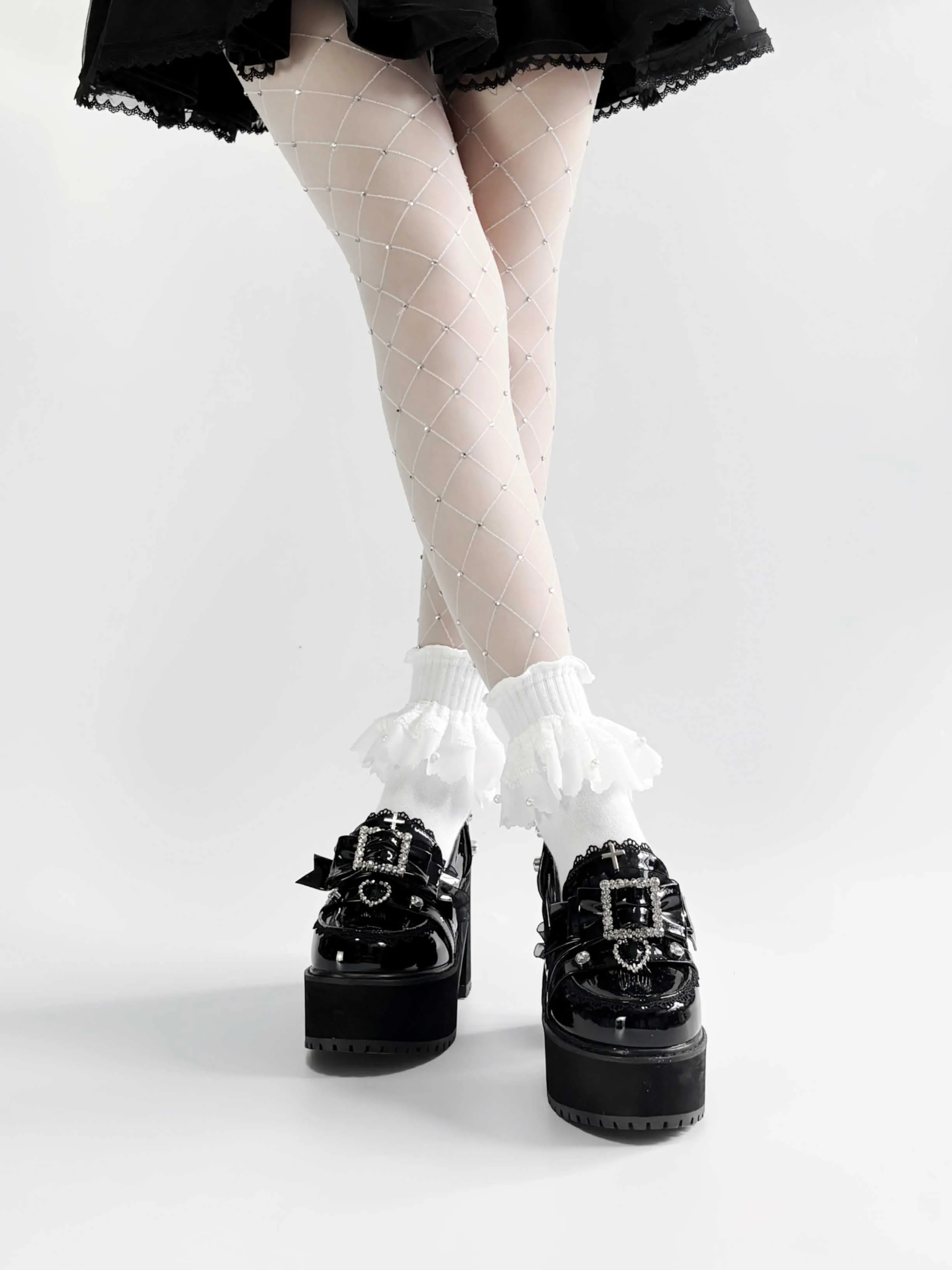 Original Mine Mass Production Black Platform Shoes Spring and Autumn Japanese Sweet Elegant Girl Lolita Style Mary Jane Shoes