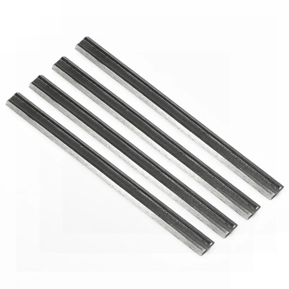 4 Pcs Tools Carbon Stee Planer Blade 82mm Reversible Wood Planer  For Woodworking Mechanical Electric Planer Accessories