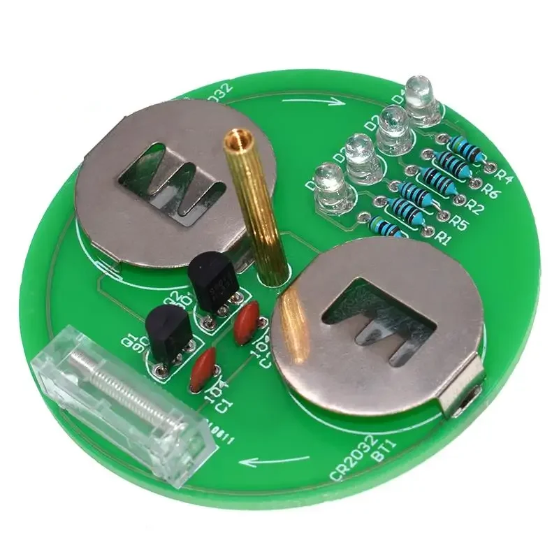 لتقوم بها بنفسك عدة إلكترونية LED الدوران لتقوم بها بنفسك طقم لحام فانوس دوار مكونات مضمنة لتقوم بها بنفسك مشروع لحام الإلكترونية (بدون بطارية) #4