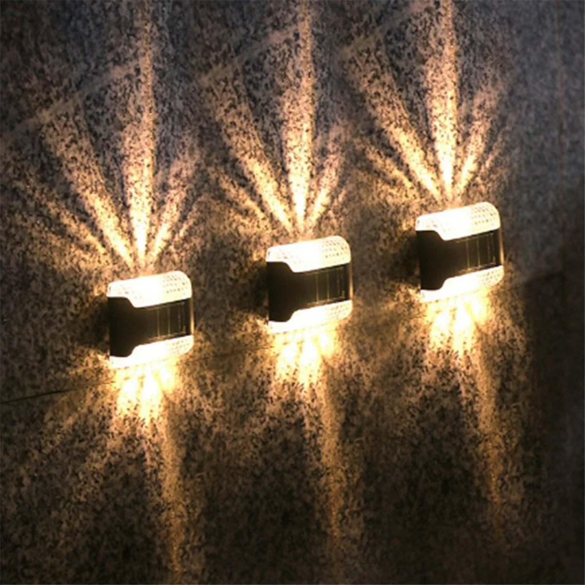 A71P 4 قطعة مصباح الجدار الشمسي في الهواء الطلق مقاوم للماء ينطبق على نطاق واسع أضواء الزخرفية الشمسية IPX65 درجة مقاومة للماء #6