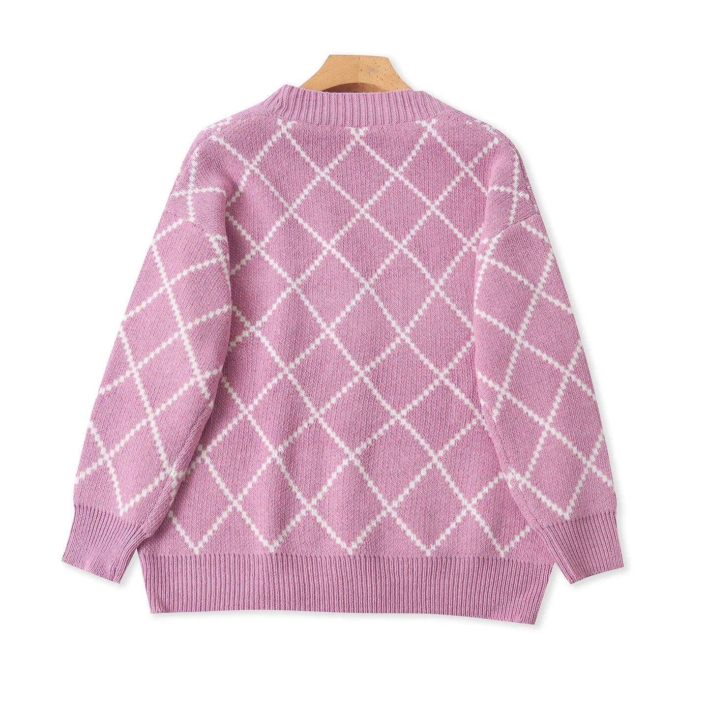 Faionable V-Ne Long Sve سترة مشغولة من الصوف المرأة ربيع الخريف جديد Sle المطرزة الماس نمط زر واحد Ele... #5