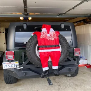 معلقة سانتا كلوز للزينة عيد الميلاد ، بدلة أفخم ، نافذة تسلق ، سقف شرفة ، مدفأة معلقة سانتا عطلة زينة ، جديد أفضل 8 زخرفة سقف عيد الميلاد مبيعا - رقم 4