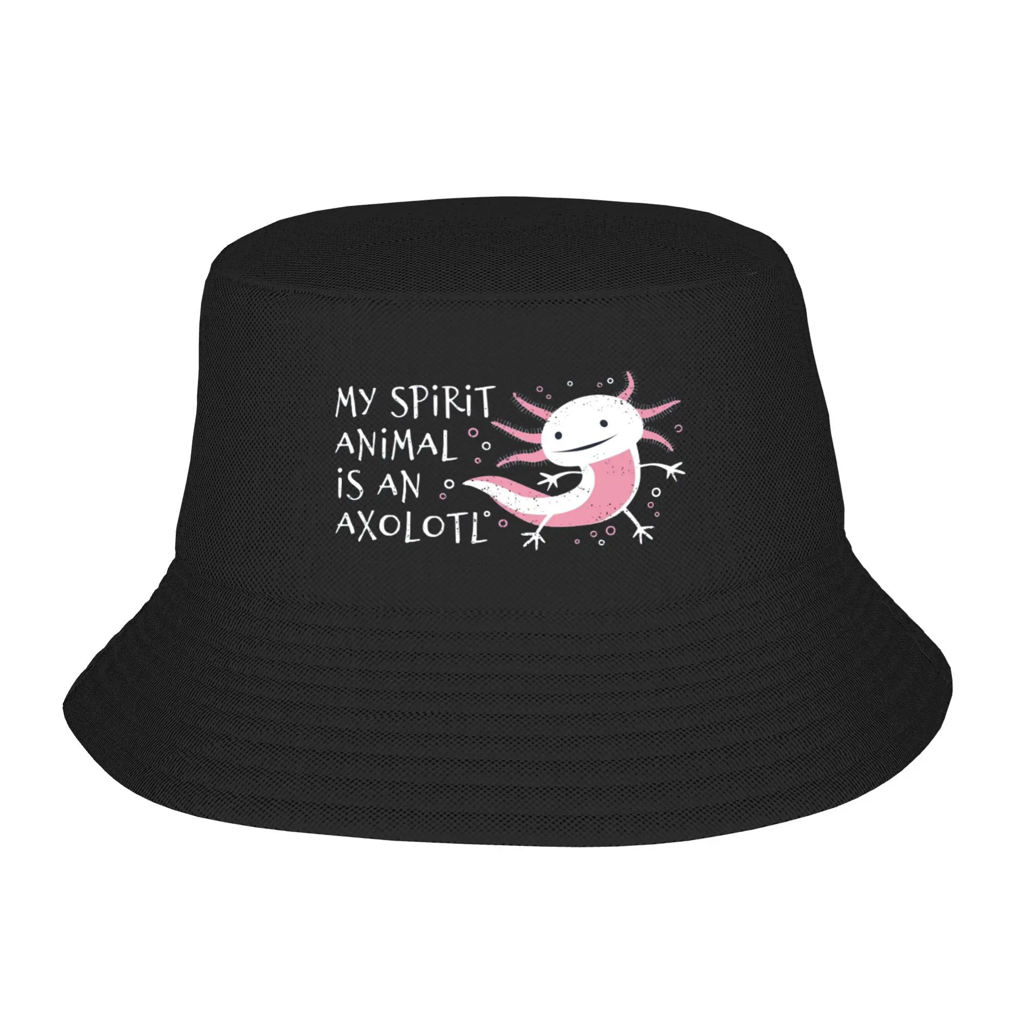 

Милая амфибия, моя духа, животное - аксолотль, панама, шляпы-боб, уличные летние пляжные рыбалки, унисекс, рыбацкие шапки