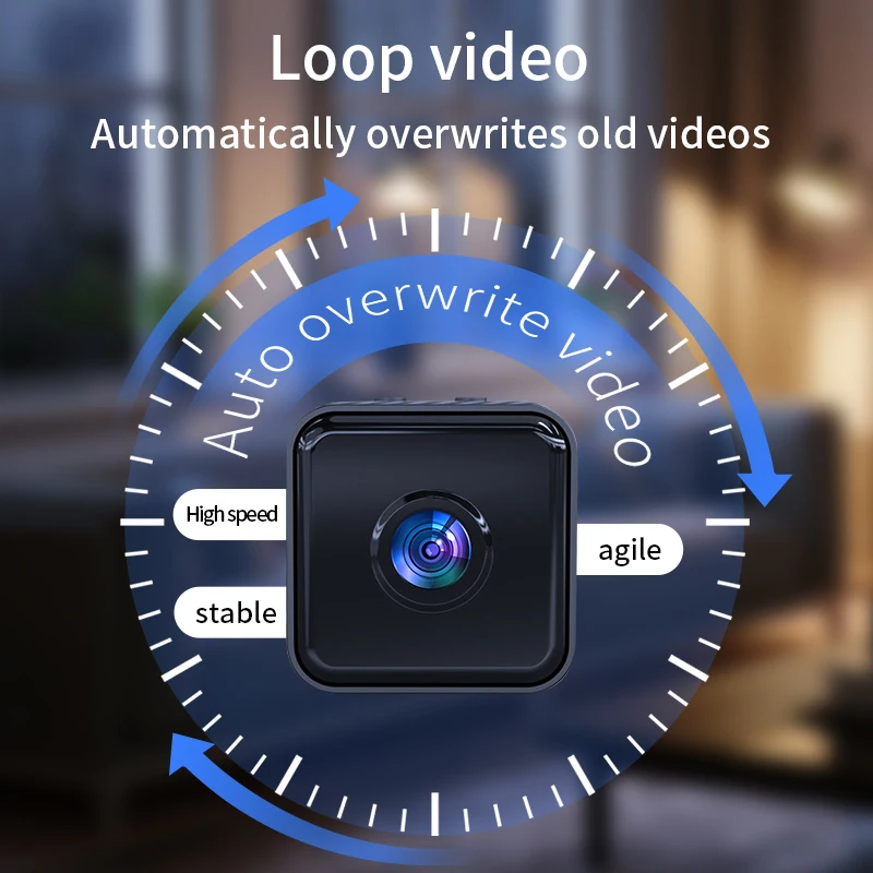 1080P Security Mini Camera Night Vision 4H Battery Life Motion Detection Alerts SD/Cloud Storage Phone APP Control Baby Cam