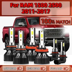 60000LM Canbus LED Headlight 360W Car Light 6000K High Low Beam Fog Lamps For Dodge RAM 1500 2500 2011-2013 2014 2015 2016 2017
