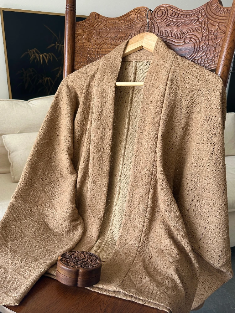 

Новый топ Mairoji Diamond Geometric Knitted Patchwork Flight Sve Song Dynas Daily Hanfu из смесового полиэстера и хлопка для повседневной носки