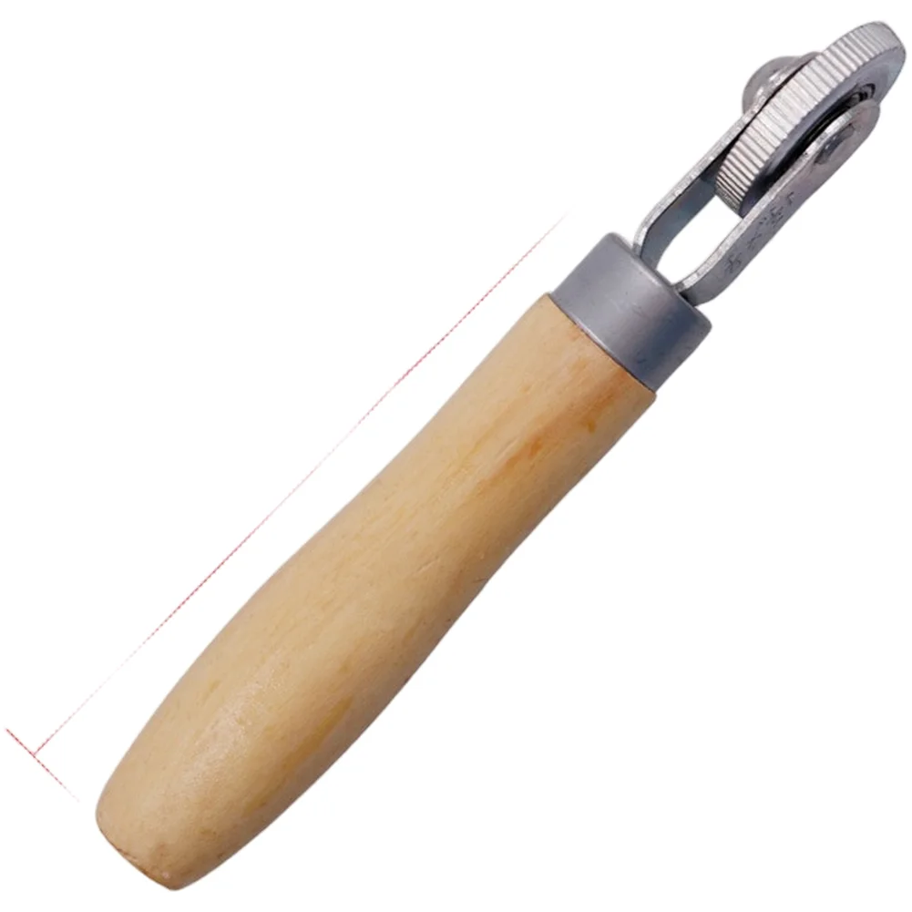 Tire Repair Roller Wheel with Wooden Rubber Handle 7mm 20mm 44mm for Tire Patch Sealing Strong Metal Construction