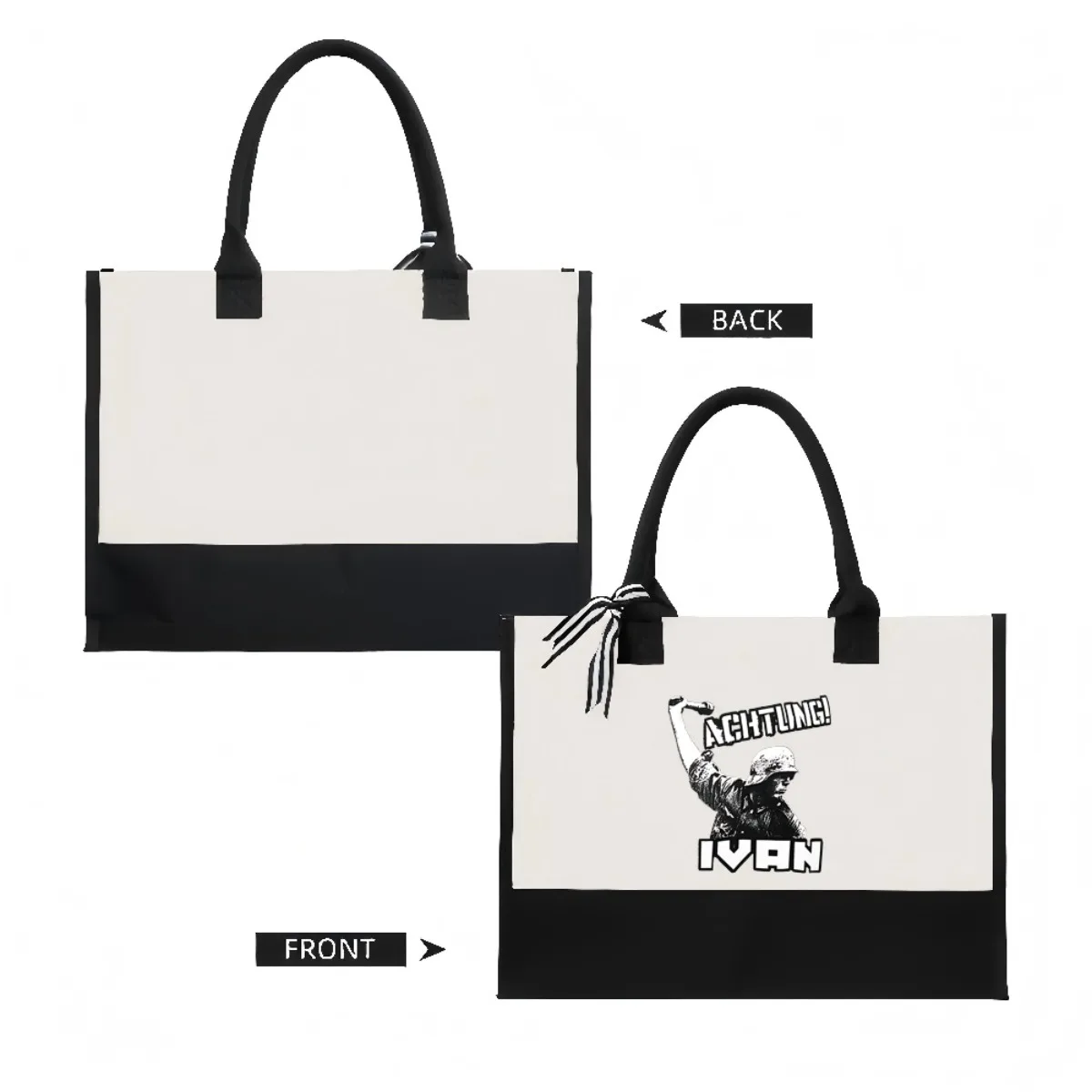 ثمانغ إيفان الألمانية Solr 2026 وصول جديد موضة عملية واسعة قابلة لإعادة الاستخدام حمل حقيبة نمط طباعة 2 لهجة الثقيلة كبيرة