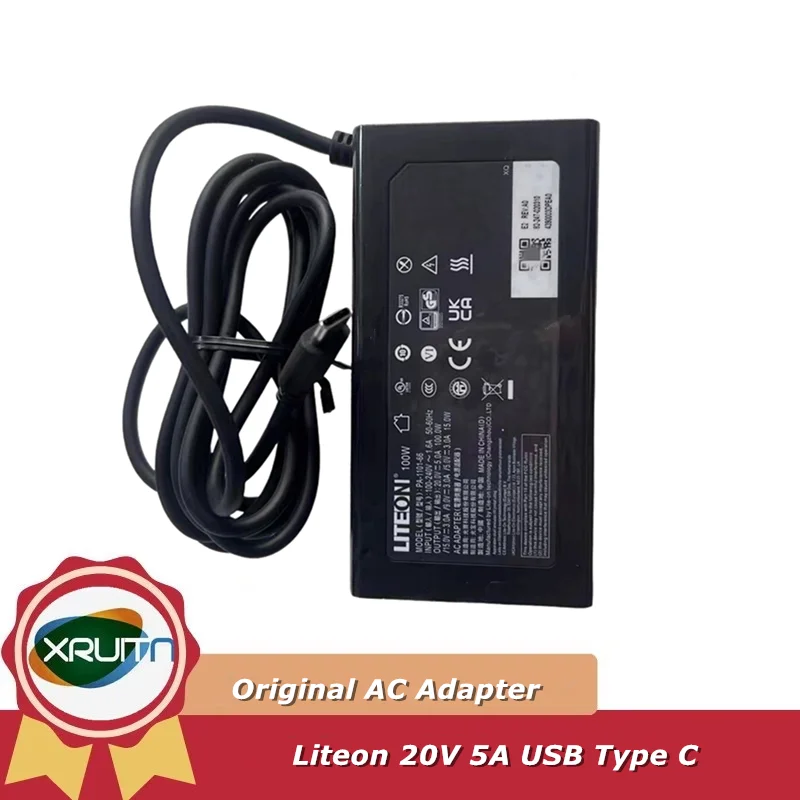 

Оригинальное зарядное устройство для ноутбука Liteon PA-1101-66, 100 Вт, 5 В-3 А, 9 В-3 А, 15 В-3 А, 20 В, 5 А, источник питания типа USB-C
