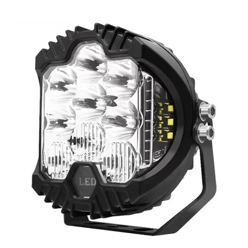 LED Three-sided Luminous Headlights Gold Light Off-road Vehicle Harley Modified Lights Car Working Lights