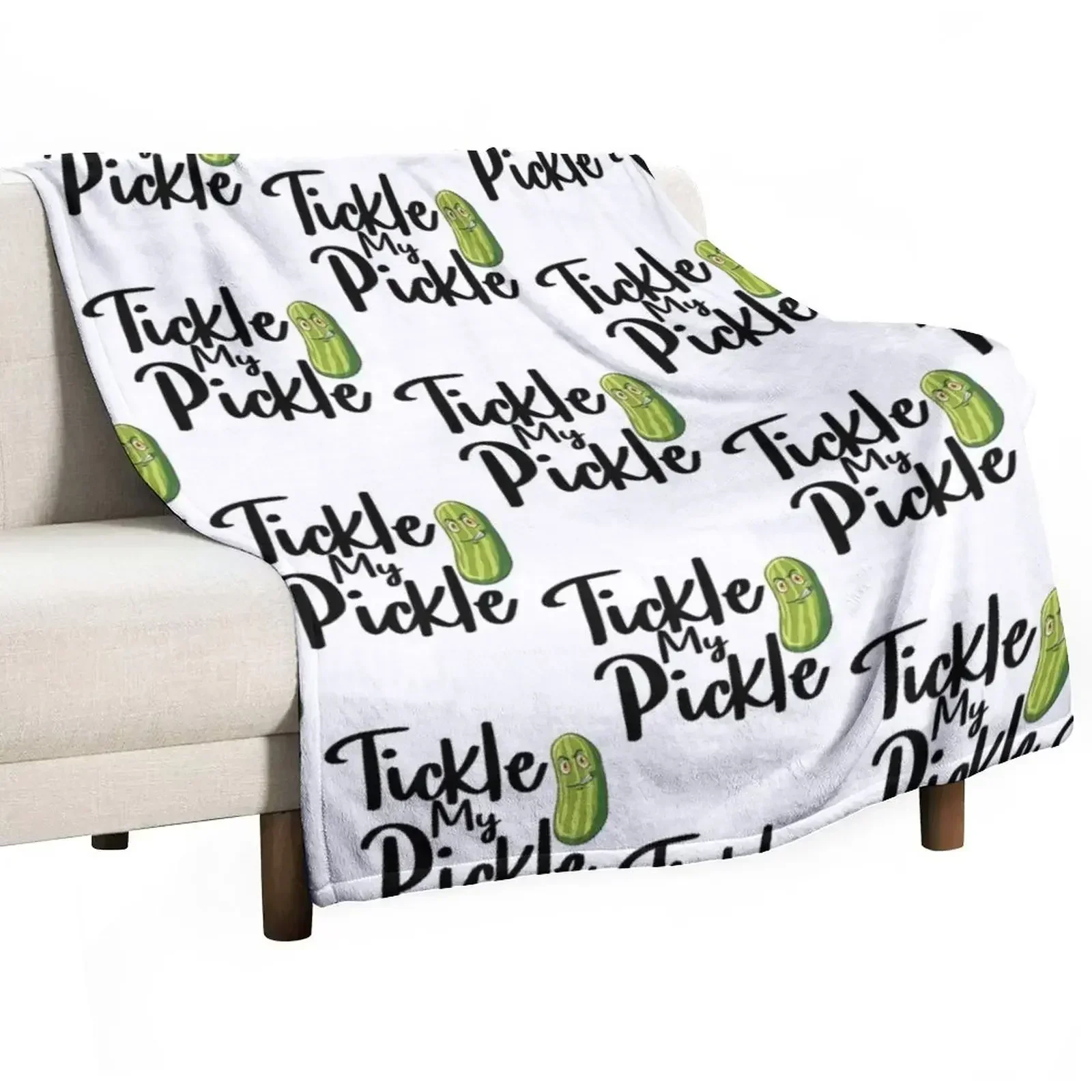 

Tickle My Pickle Throw Blanket Cozy Home Blanket Gift for Christmas Holiday