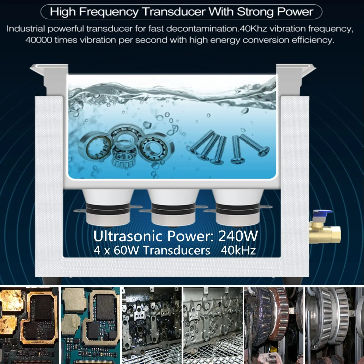 Macchina per la pulizia ad ultrasuoni da 10 litri con timer digitale e riscaldatore, pulitore ad ultrasuoni in acciaio inossidabile per la pulizia del circuito stampato Par