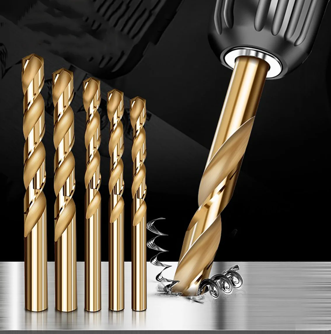 2pcs 3.0-4.8mm HSS M35 Cobalt Coated Twist Drill Bit Stainless Steel/Wood/Metal Hole Cutter Round Shank Gun Drill Bit