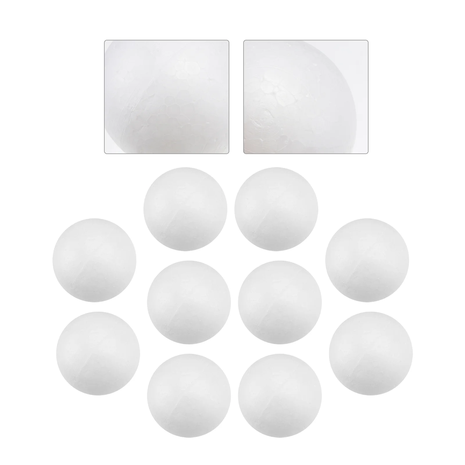 10 Pcs Christmas White Balls Colorful Round Foam Flowers 6cm Polystyrene Solid Craft Small Child