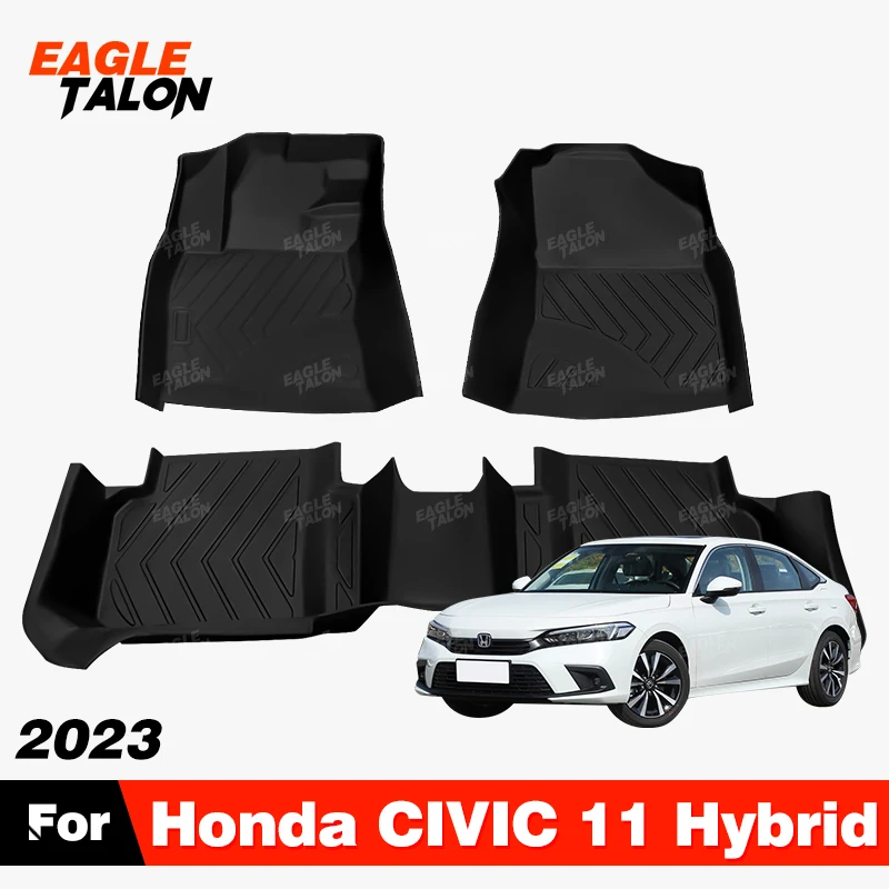 Custom TPE Car Floor Mat For Honda CIVIC 11 Hybrid 2023 Carpet Cover Waterproof Non-slip Interior Protector Accessories parts