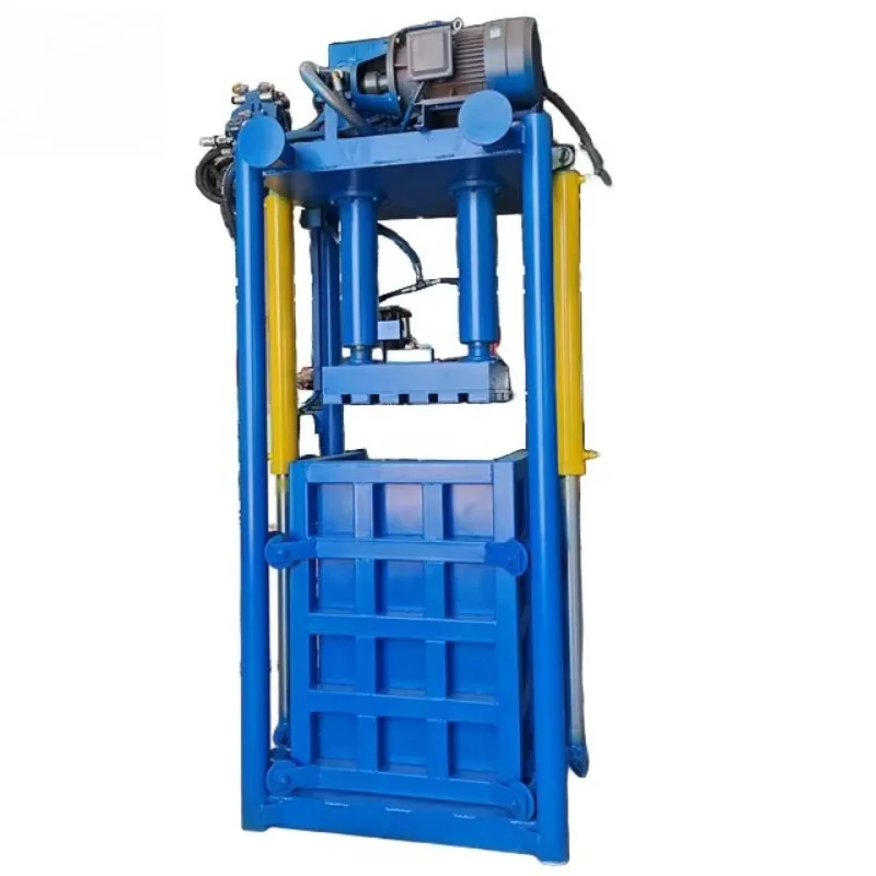Vertical Hydraulic Baling Press Cotton Compress Baling Machine  Waste Clothing Baler Machine Customized