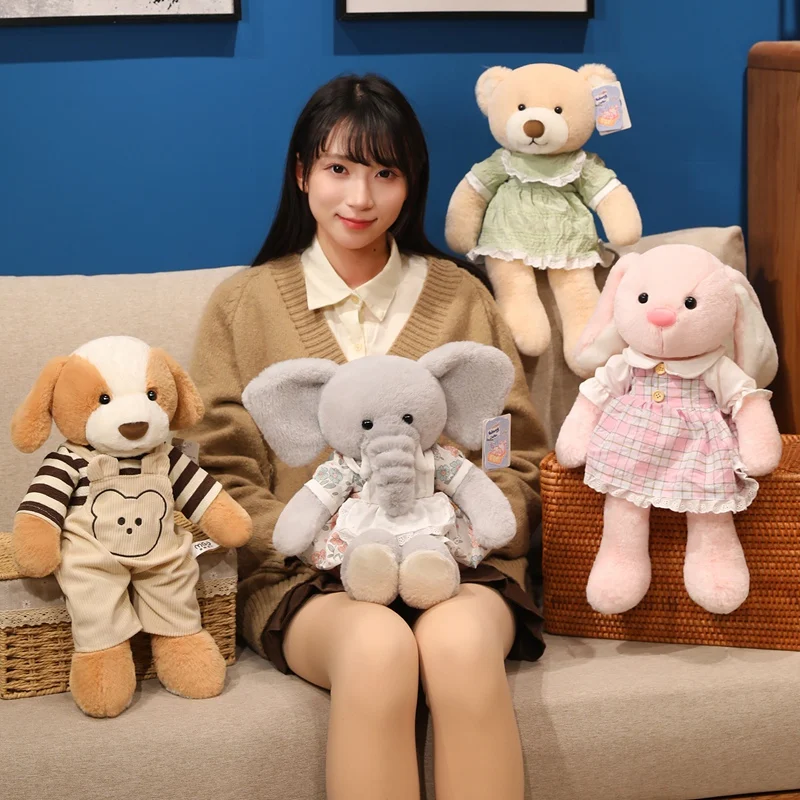 

Cartoon Cure Series Elephant Bunny Puppy Plush Toy Super Soft Stuffed Animal Bears Baby Appease Doll for Girl Kids Gift Decor