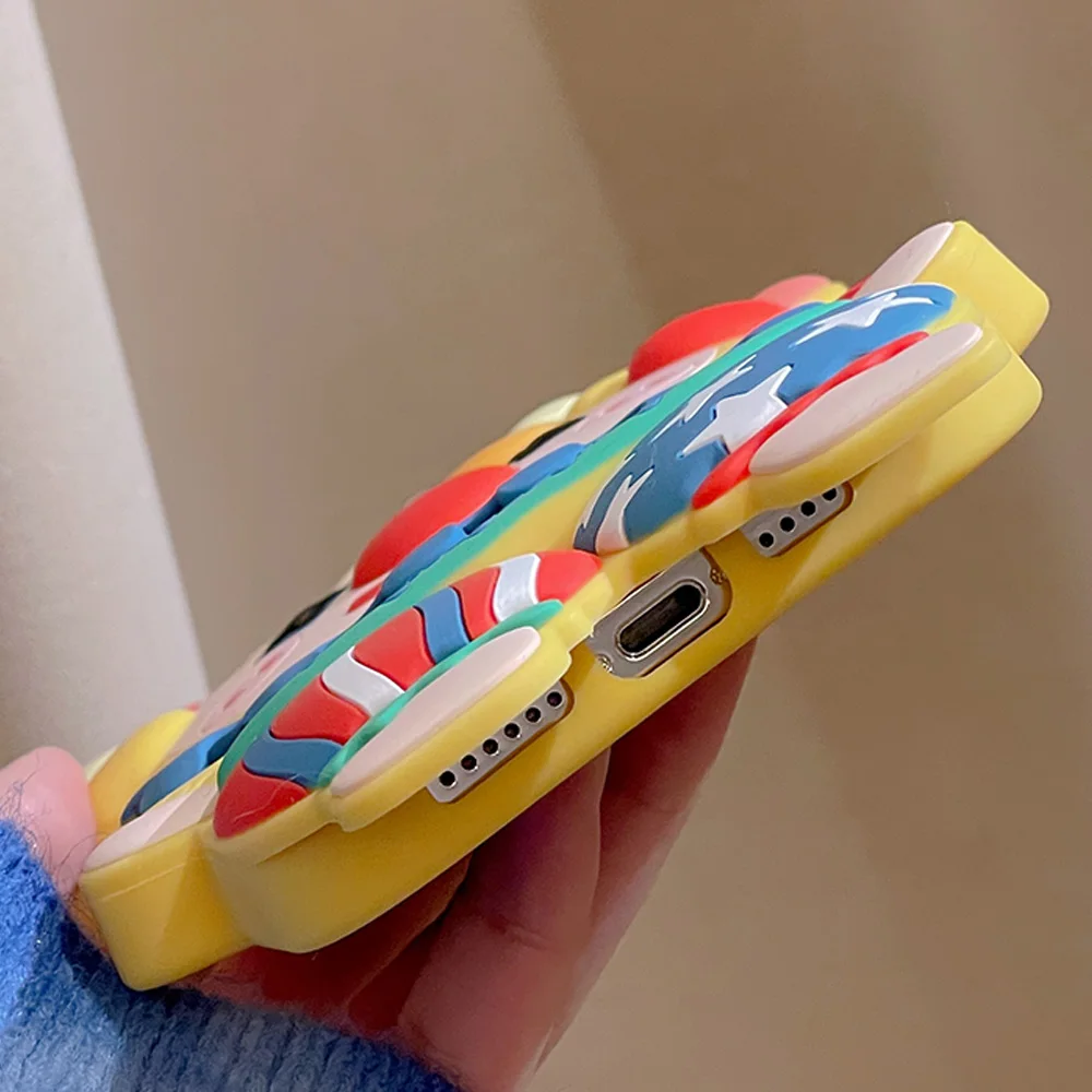 3D Cartoon Silicone Phone Case For iphone 17 16 15 14 Pro Max Face Cute Joker Clown Cases FO iphone 13 12 11 Shockproof Cover