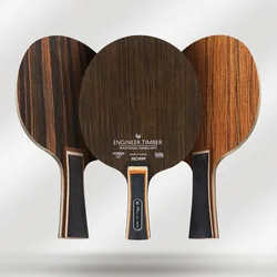 Table Tennis Racket 5 Layers Pong Blade Paddle Ebony Dalbergia  Iron Sword Wood Tennis Rackets Professional Long Handle