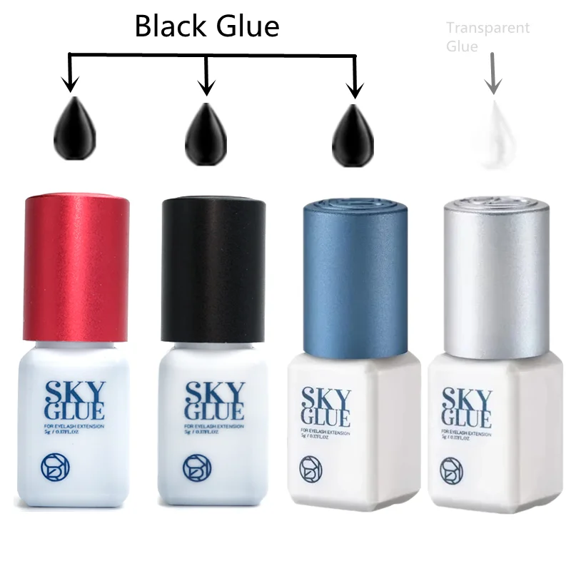 1pcs Sky Glue S Plus Type 5ml Korea Original Eyelash Extensions Glue 1-2S Fast Dry Time Retention Strong Adhesive Lashes Makeup