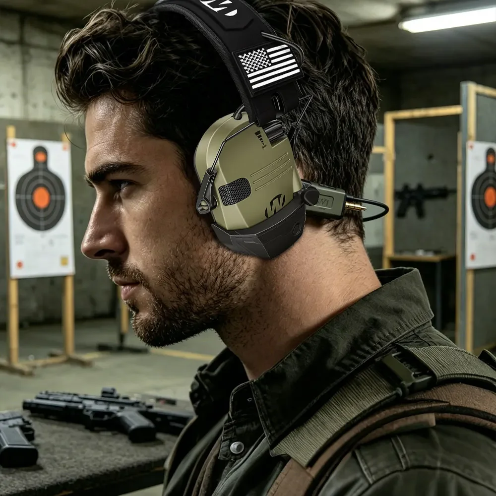 Electronic Bluetooth Earmuffs Shooting Ear Protection Earmuffs Noise Reduction Sound Amplification Hearing Protector with case