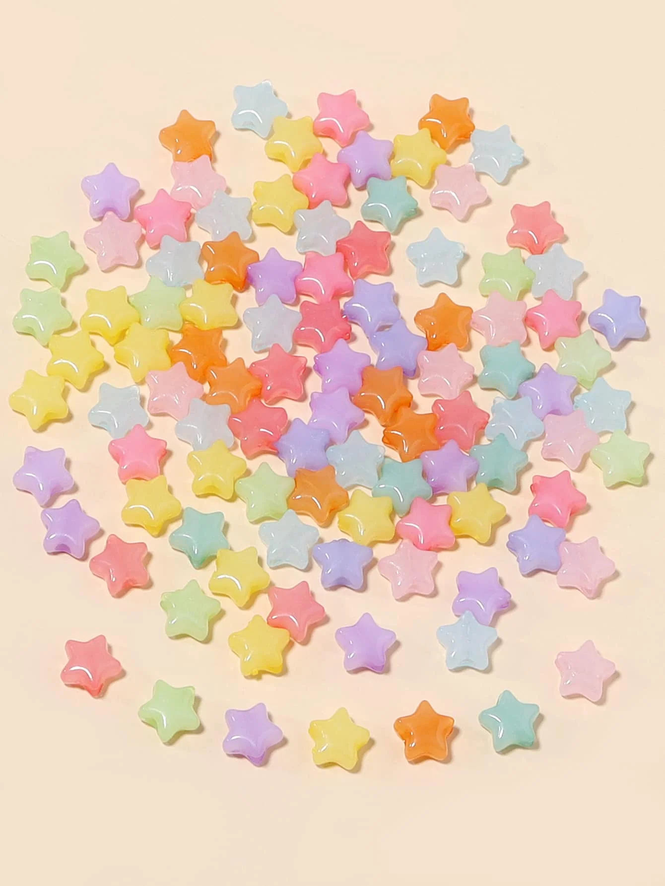 

100pcs Star Acrylic Beads DIY Jewelry Accessory