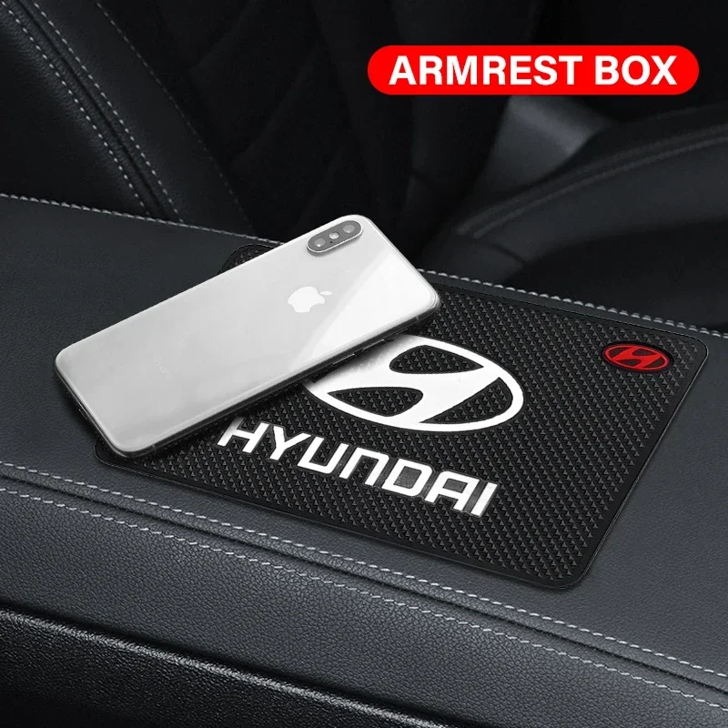 Anti-skid pad for automobile mobile phone placement For Hyundai Santa Fe Sonata Solaris Azera Creta I30 Ix25 Tucson IX35