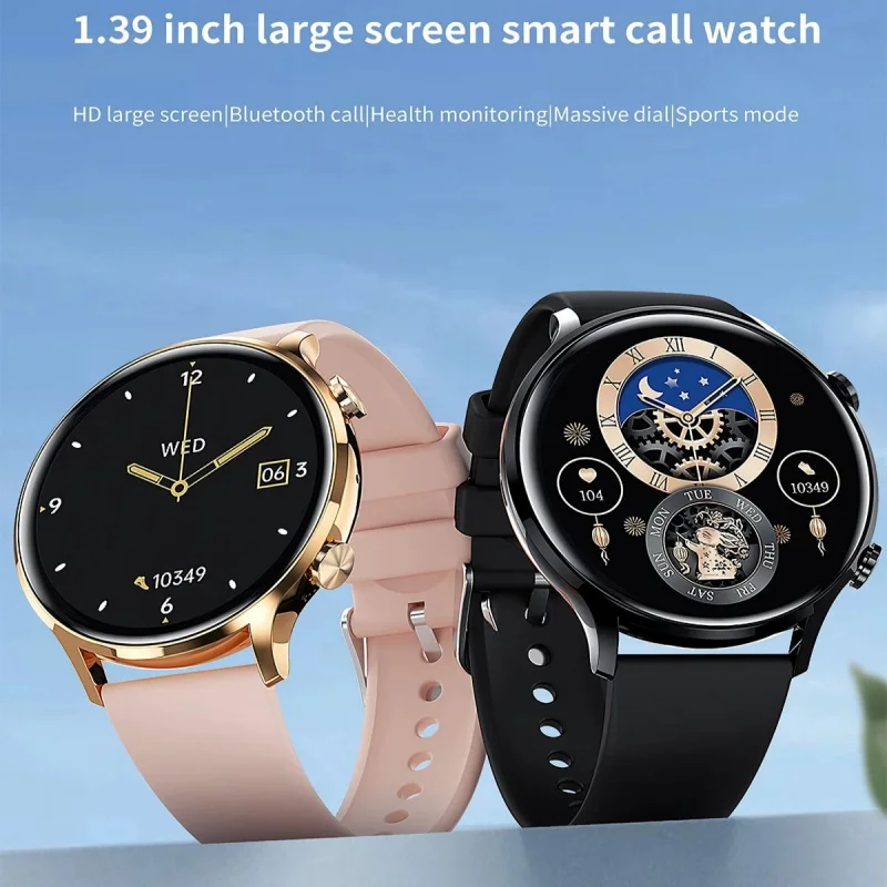 Reloj inteligente con asistente de voz para hombre, reloj inteligente deportivo con pantalla completamente táctil y Bluetooth, rastreador deportivo, Monitor de salud, relojes para mujer