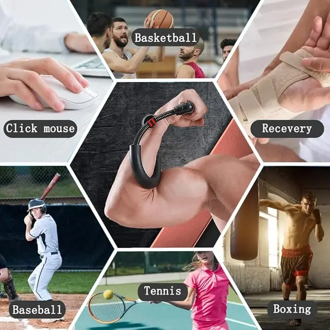 Handgelenk- und Unterarmtrainer, Handübungsgerät, Einstellbare Spannung zur Verbesserung der Armgriffkraft, Trainingsgerät, Heimfitness – Detail 6