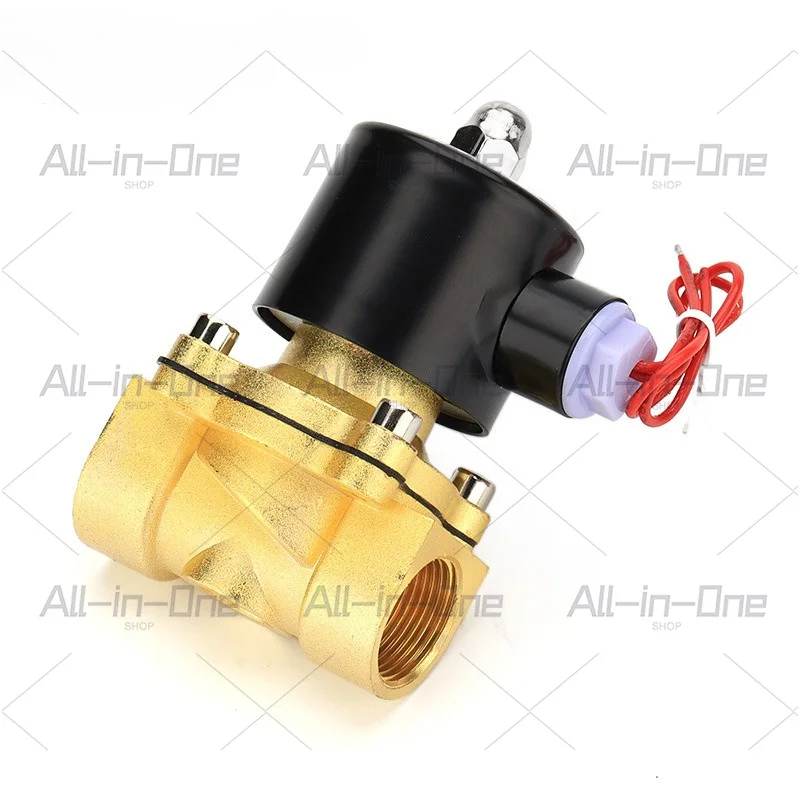 All copper normally closed solenoid valve 2W 220V solenoid valve CN PLUG standard solenoid water valve